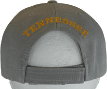 Tennessee Block and Script Lettering Baseball Cap with Embroidered Bill (Gray/Orange)