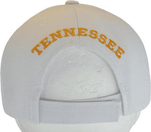 Tennessee Block and Script Lettering Baseball Cap with Embroidered Bill (White/Orange)