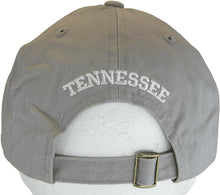 Tennessee Buckle Back Adjustable Cotton Baseball Cap (Gray/White Script)