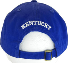 Kentucky Buckle Back Adjustable Cotton Baseball Cap (Royal/Royal Script)