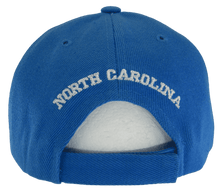 North Carolina Men's Banner on Bill Adjustable Baseball Cap (Teal/White)