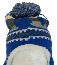 Detroit City Name Winter Hat with Ear Flaps and Hanging Poms