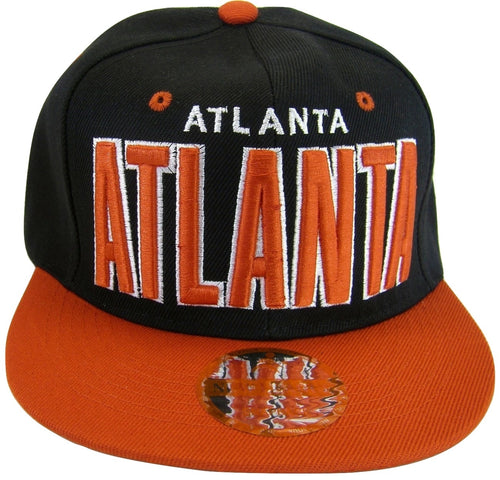 Atlanta Men's Adjustable Snapback Baseball Cap (Black/Red)