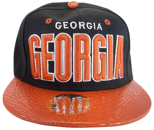 Georgia Men's Adjustable Snapback Baseball Caps