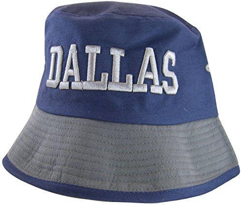 Dallas Men's Adult Size 2-Tone Bucket Hats (Navy/Gray)