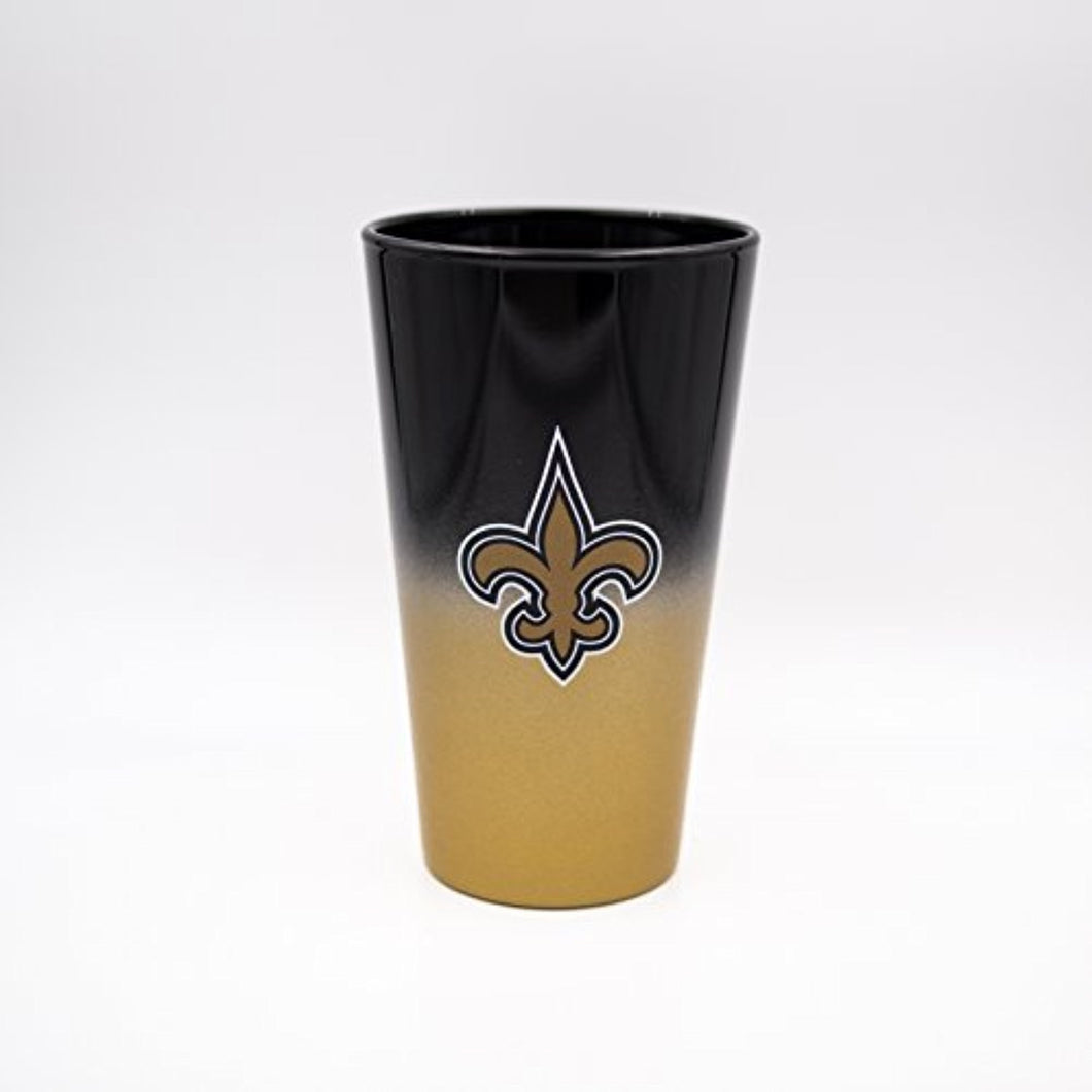 NFL New Orleans Saints Color Chrome 17 oz. Pint Glass Tumbler