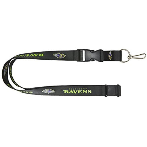 NFL Baltimore Ravens Black Neon Wordmark Lanyard