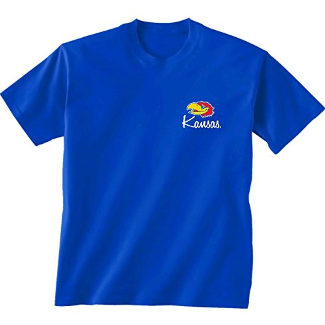 NCAA Kansas Jayhawks Herringbone Short Sleeve Shirt, Royal