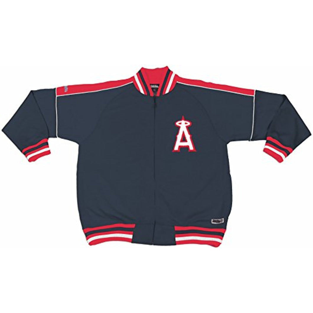 MLB Los Angeles Angels Contrast Shoulder Track Jacket, Navy, X-Large