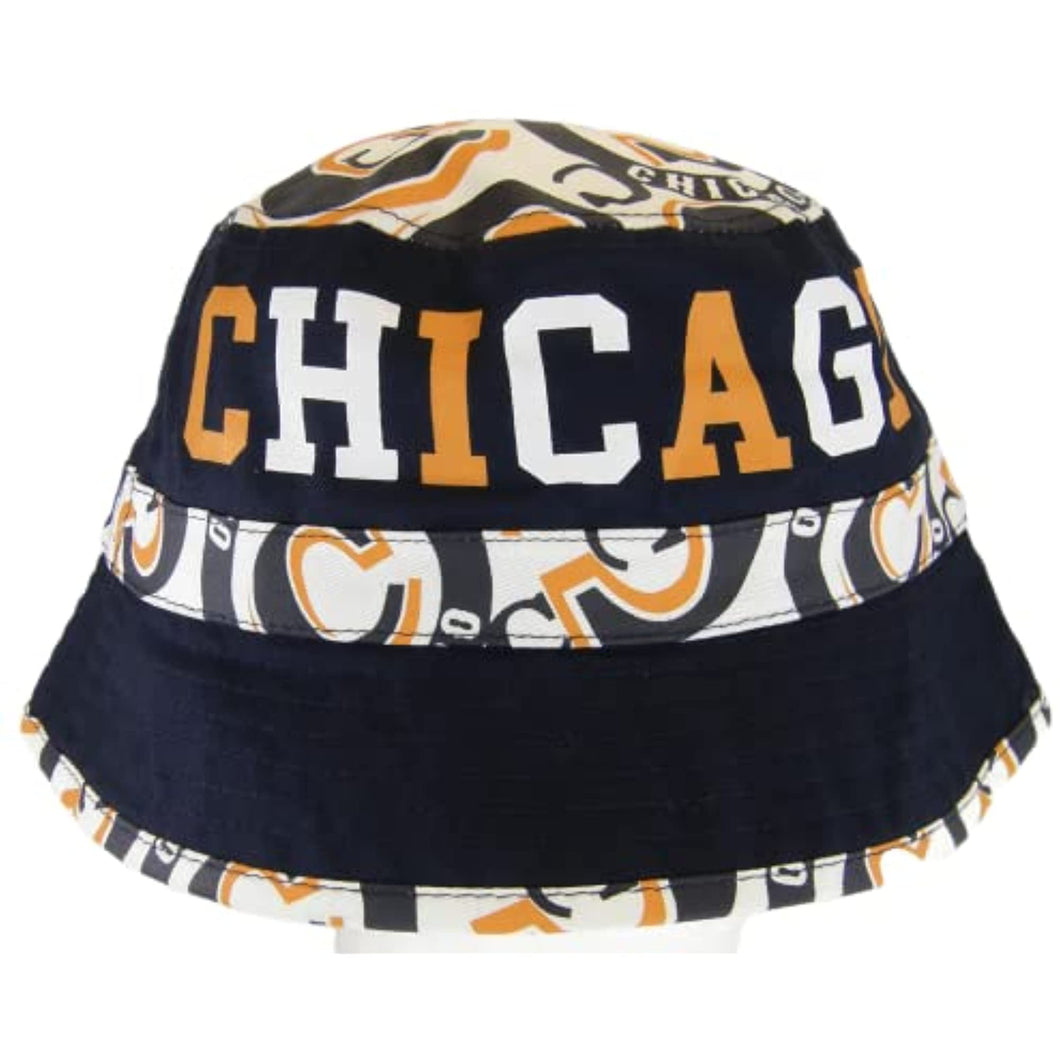 Chicago Custom Print City Name Bucket Hat (Black)