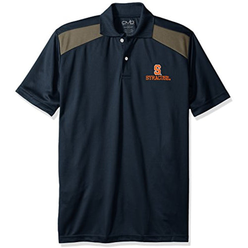 NCAA Syracuse Orange Men's CTR Logo Polo Shirt, Navy/Charcoal