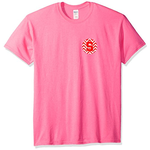 NCAA Syracuse Orange Chevron Short Sleeve T-Shirt, Safety Pink