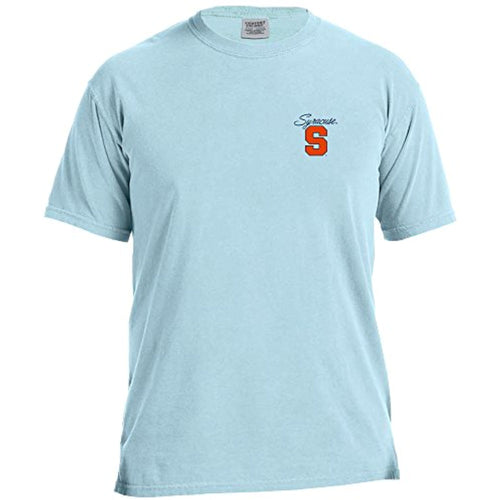 NCAA Syracuse Orange Adult Unisex NCAA Marquee Comfort Color Short Sleeve T-Shirt, Chambray