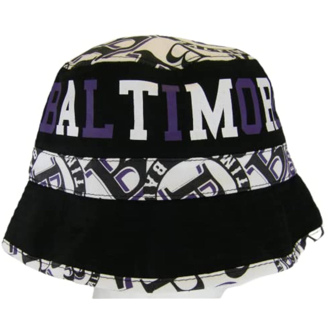 Baltimore Custom Print City Name Bucket Hat (Black)