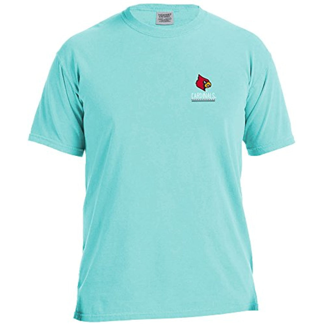 NCAA Louisville Cardinals Life Is Better Comfort Color Short Sleeve T-Shirt, Island Reef