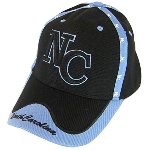 North Carolina Men's Adjustable Baseball Cap (Black/Teal)