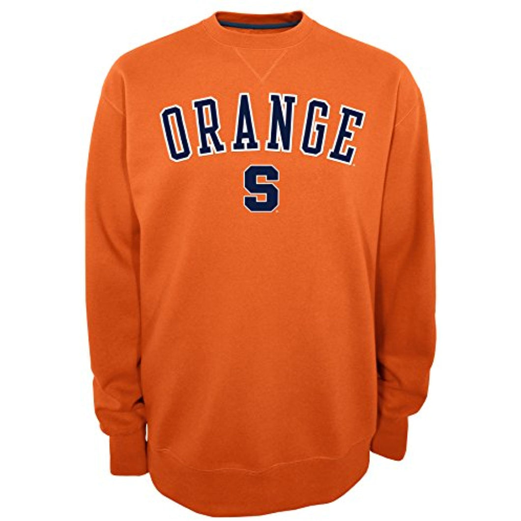 NCAA Syracuse Orange Men's Safety 2 Crew Neck Fleece Pullover, Knights Orange