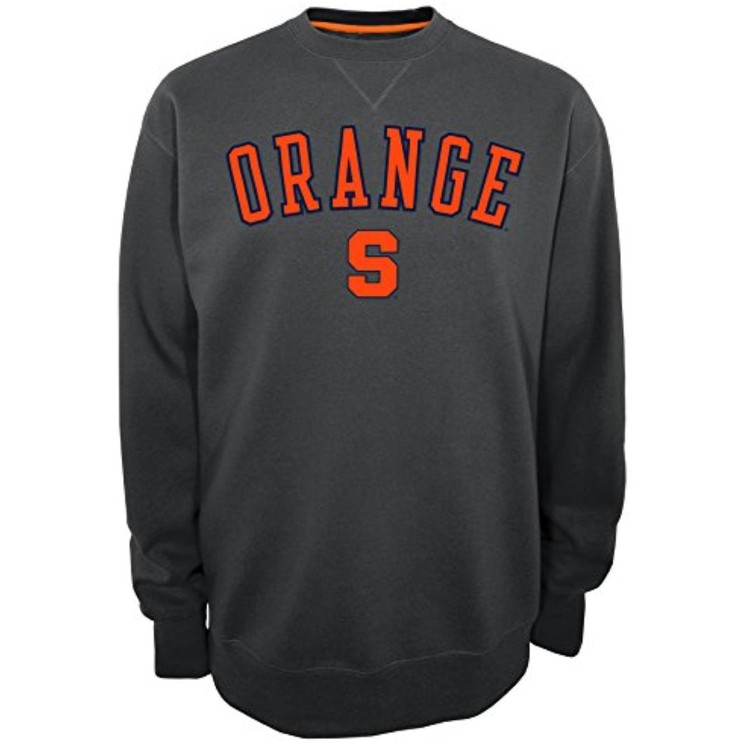 NCAA Syracuse Orange Men's Safety 2 Crew Neck Fleece Pullover, Graphite