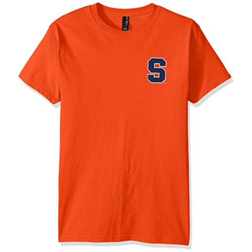 NCAA Syracuse Orange Adult Unisex Stripe Nation Short Sleeve T-Shirt, Orange