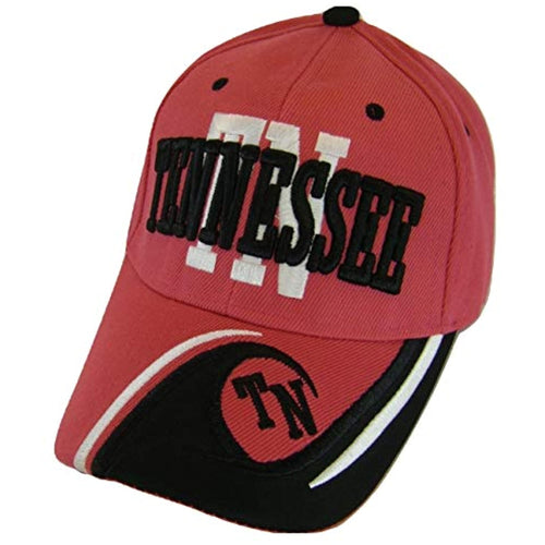 Tennessee Men's Wave Pattern Adjustable Baseball Cap (Pink/Black)