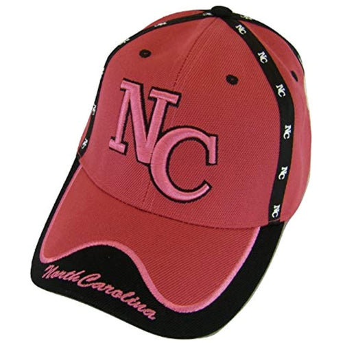 North Carolina Men's Adjustable Baseball Cap (Hot Pink/Black)