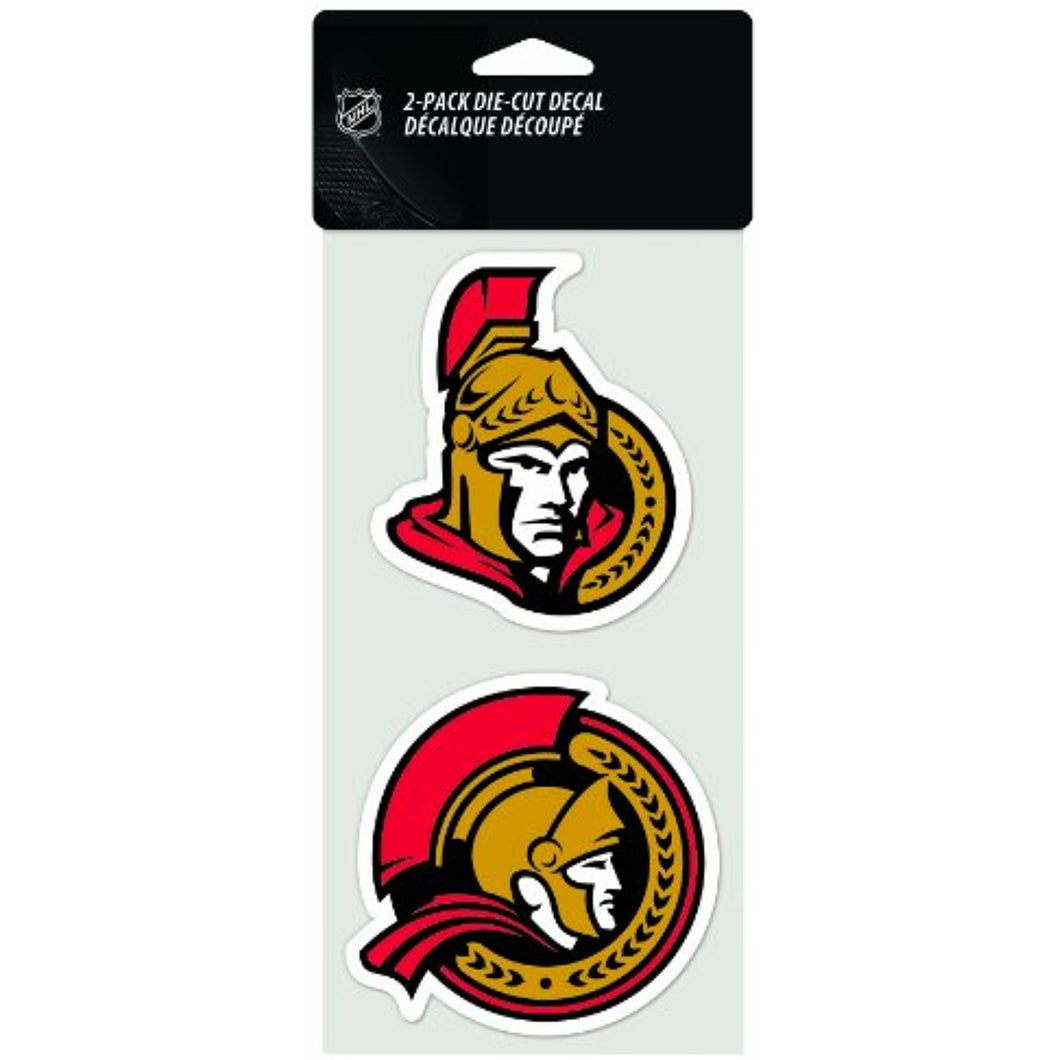 NHL Ottawa Senators 4-by-8 Die Cut Decal