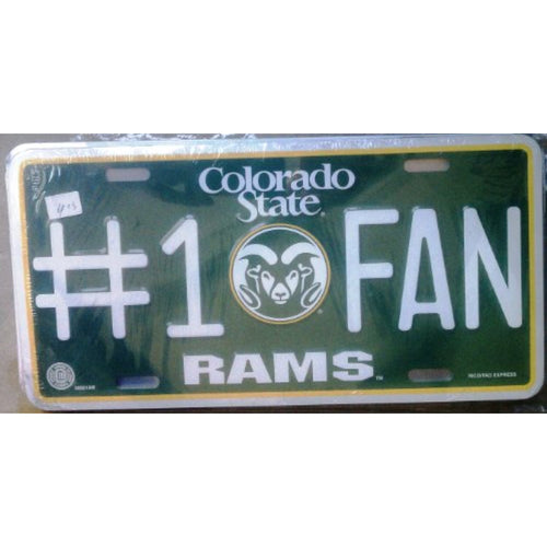 NCAA Colorado State Rams #1 Fan Metal License Plate Tag