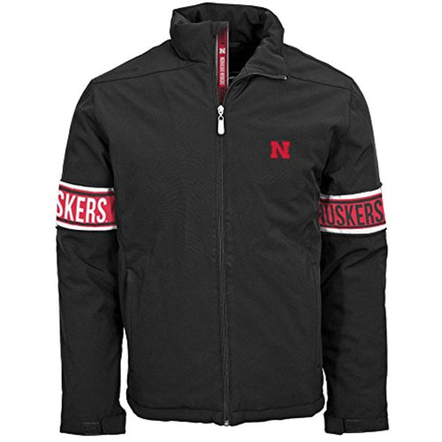 NCAA Nebraska Cornhuskers Adult men Tundra Team Text Jacket,S,Black