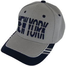 New York Window Shade Font Men's Adjustable Baseball Cap (Gray/Navy)