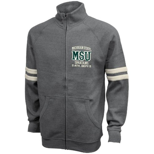 NCAA Michigan State Spartans Benchmark Full Zip, Premium Heather