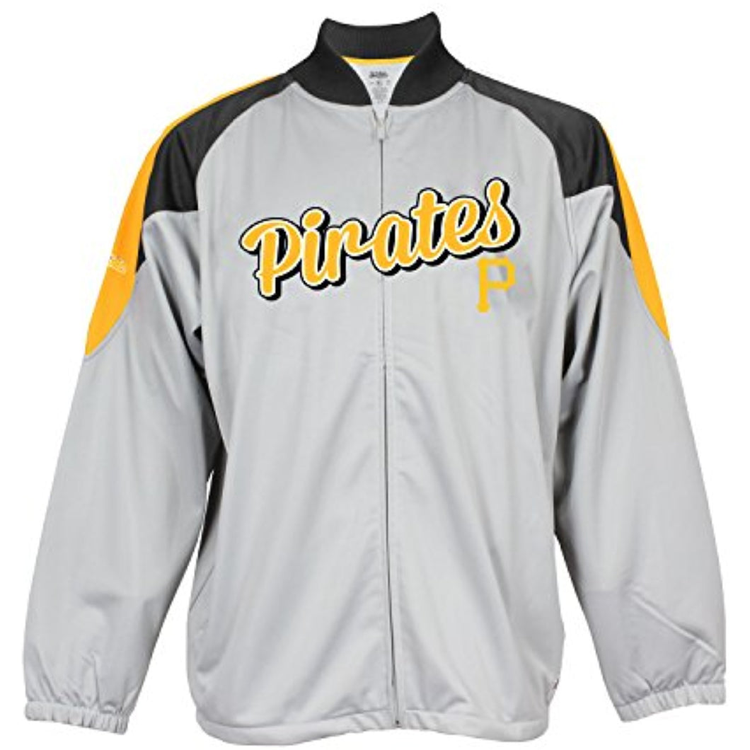 MLB Pittsburgh Pirates Men's Fashion Track Jacket, Grey, Large