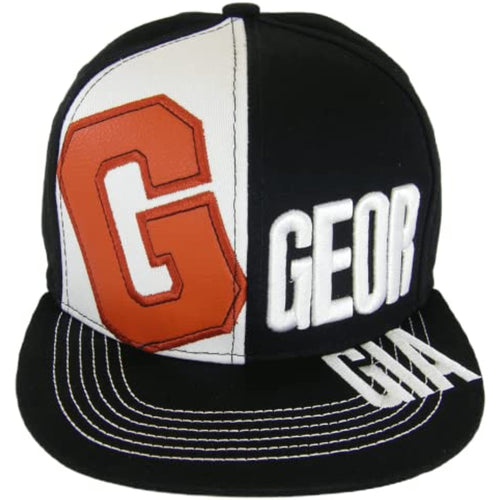 Georgia 2-Tone Split Text Adjustable Snapback Baseball Cap Red