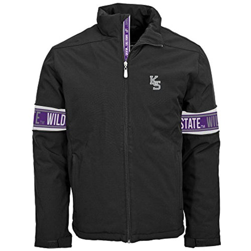 NCAA Kansas State Wildcats Adult men Tundra Team Text Jacket,L,Black