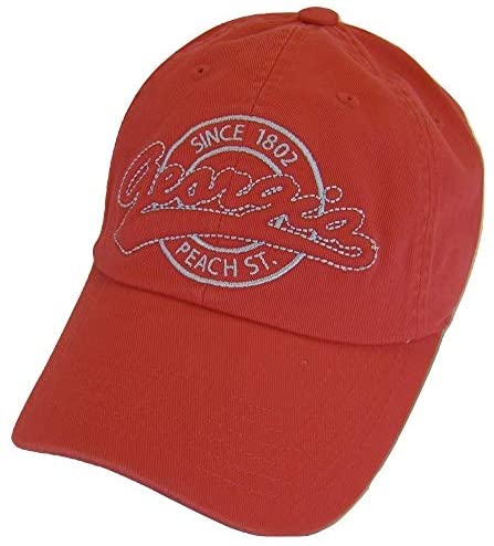 Georgia Peach State Washed Cotton Polo Cap (Hot Pink)