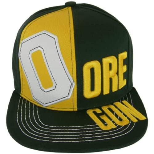 Oregon 2-Tone Split Text Adjustable Snapback Baseball Cap