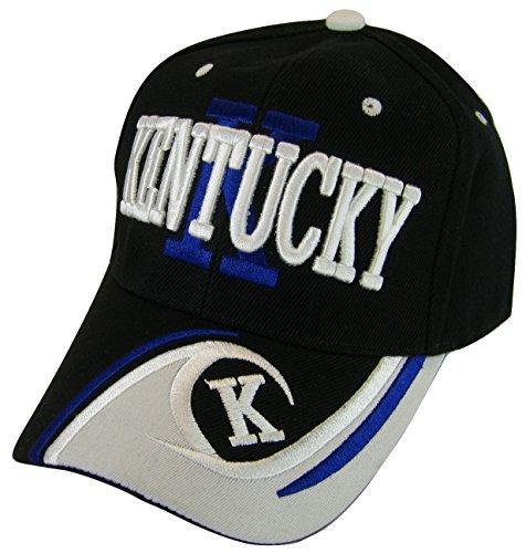 Kentucky Men's K Wave Pattern Adjustable Baseball Cap (Black)