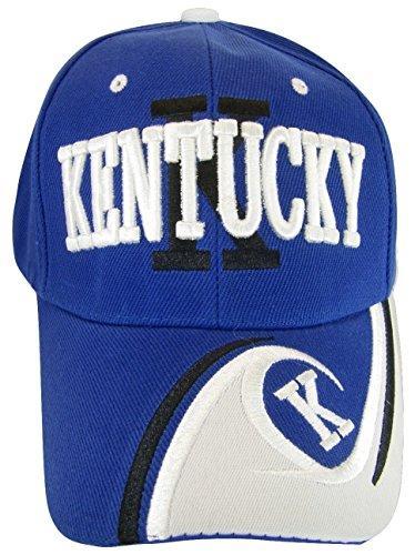 Kentucky Men's K Wave Pattern Adjustable Baseball Cap (Royal)