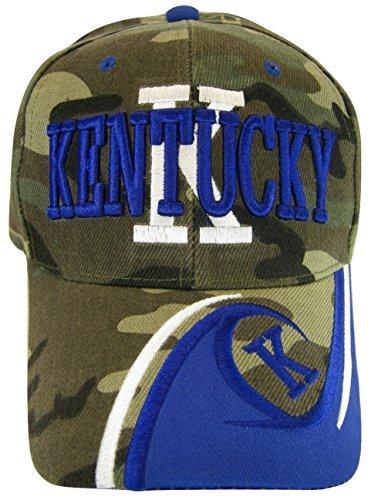 Kentucky Men's K Wave Pattern Adjustable Baseball Cap (Camouflage)