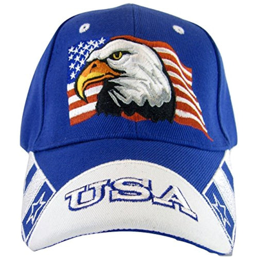 USA Men's Patriotic Eagle Adjustable Baseball Cap (USA Front Royal)