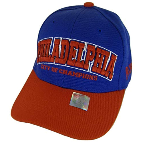 Philadelphia City of Champions Men's Adjustable Baseball Cap (Royal/Red)