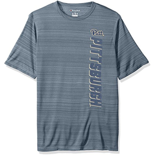 NCAA Pittsburgh Panthers Men's Boosted Stripe T-Shirt, Gray