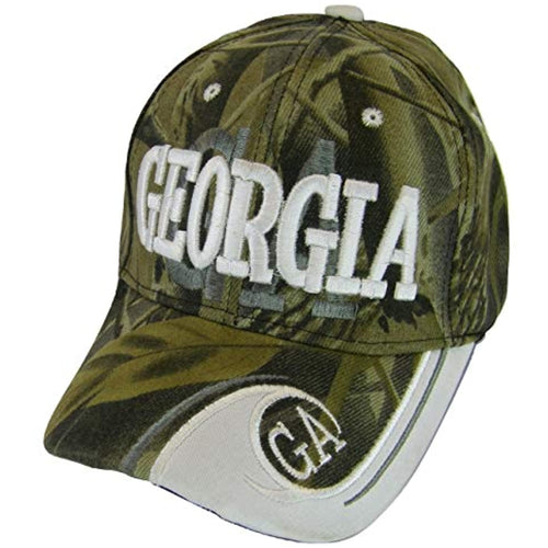 Georgia Men's Wave Pattern Adjustable Baseball Cap (Camo)