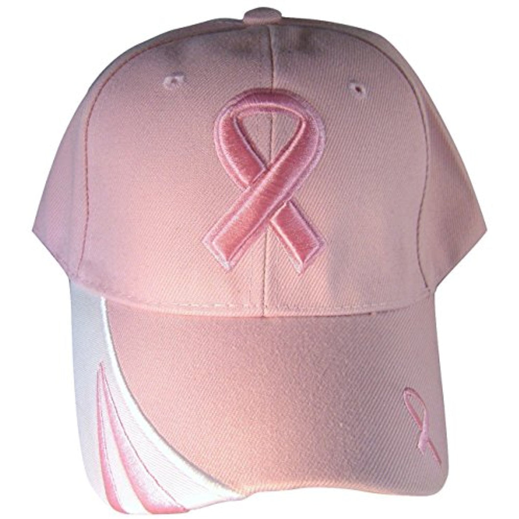 Breast Cancer Awareness BCA Pink Ribbon Baseball Cap (Pink)