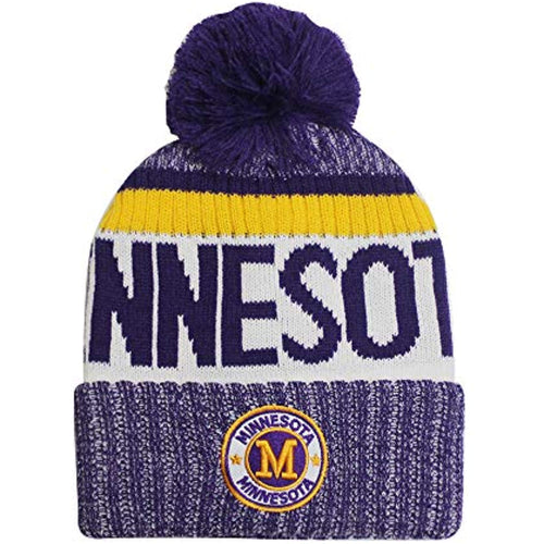 Minnesota Men's Winter Knit Landmark Patch Pom Beanie