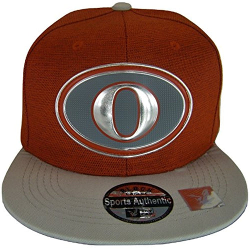 Ohio O Oval Style Cotton Adjustable Snapback Baseball Cap (Red/Light Gray)