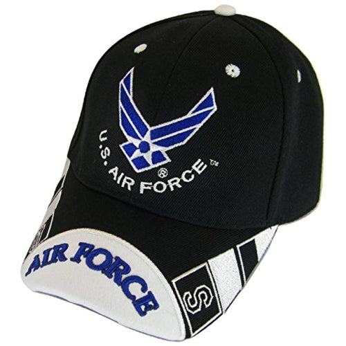 United States Air Force Officially Licensed Men's Adjustable Baseball Caps (Black)