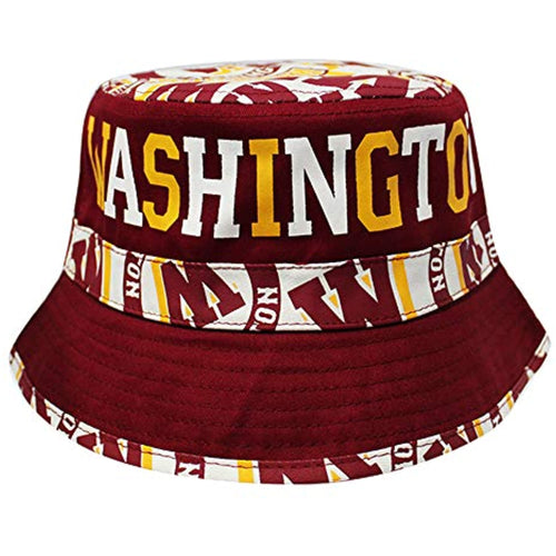 Washington Custom Print City Name Bucket Hat (Burgundy/Gold)