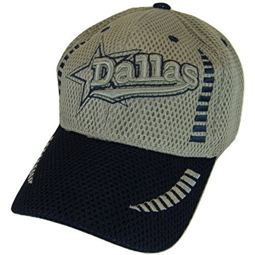 Dallas Texas Men's Summer Mesh Adjustable Baseball Cap (Gray/Navy)
