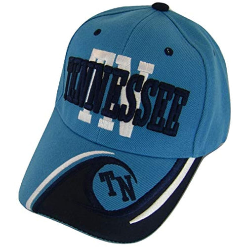 Tennessee Men's Wave Pattern Adjustable Baseball Cap (Teal/Navy)