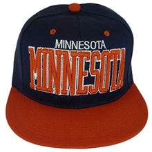 Minnesota Men's Adjustable Snapback Baseball Cap (Navy/Red)